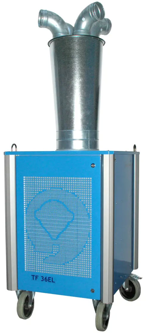 Varmeaggregat med luftfordeler 400V effekt < 40 kW